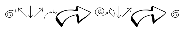 Austie Bost Arrow Mania font preview